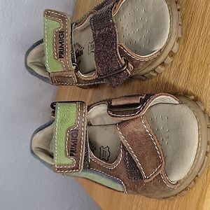 Primigi Brown and Green Outdoor Sandals